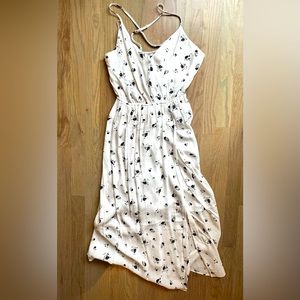 NWT Banana Republic Dress, White with Black flowers, size 4